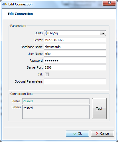 MySQL Sample Connection