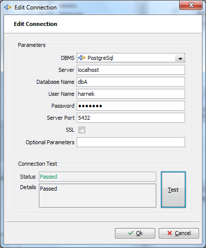 PostgreSQL Sample Connection