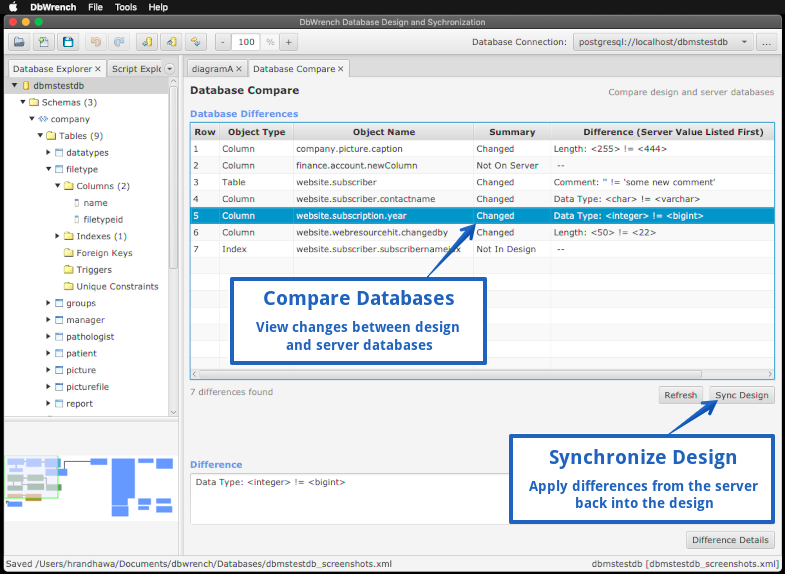 Database Forward Engineer on Windows